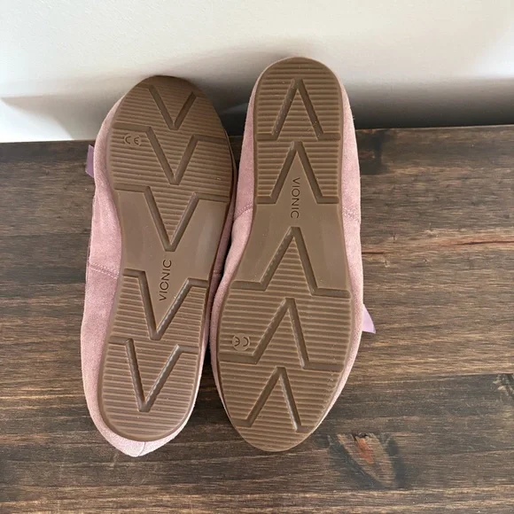 Vionic Women’s Alice Pink Suede Loafers with Bow - Picture 9 of 9